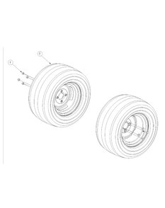 Wheel Assembly Diagram and Parts List for M72-GN (53AB5FEZ750-28-HP)(2004) Cub Cadet Lawn Tractor